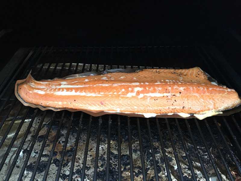 Salmon on the grill