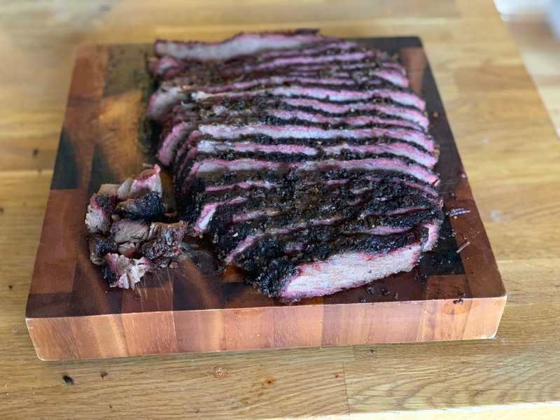 Cooked and sliced Beef Brisket