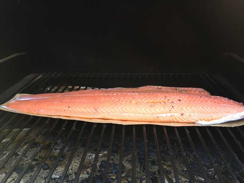 Salmon on the grill